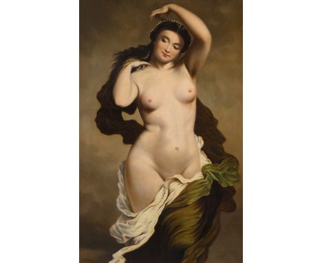 Nude with Pearls 1866oil on canvas161 x 100 cm (63 3/8 x 39 3/8 in.)framed dimensions: 180 x 119 cm (70 7/8 x 46 7/8 in.)sign