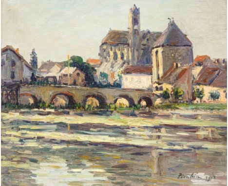 Bridge at Moret-sur-Loing 1902oil on canvas46.5 x 55 cm (18 1/4 x 21 5/8 in.)framed dimensions: 65 x 75 cm (25 5/8 x 29 1/2 i