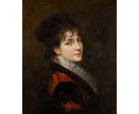 Portrait of a Young Beauty oil on canvas61.5 x 51. 5 cm (24 1/4 x 20 1/4 in.)framed dimensions: 73 x 64 cm (28 3/4 x 25 1/4 i