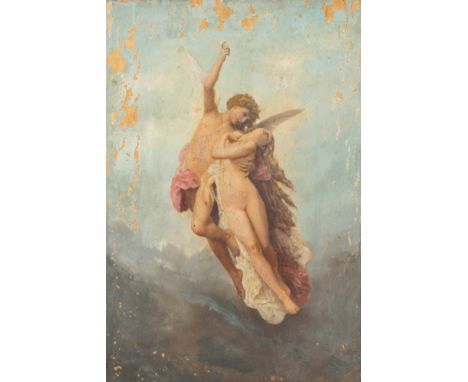 Psyche and Love hand colored print laid on board18 x 12.5 cm (7 1/8 x 4 7/8 in.)unframedCONDITIONThe work is in fair age-appr