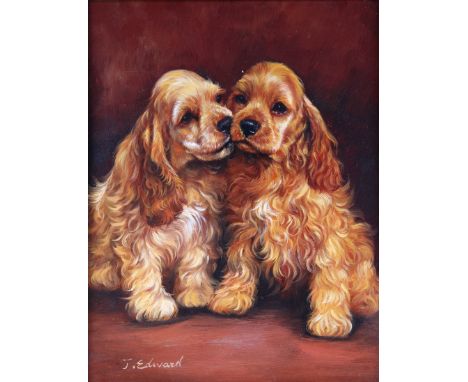 ASCOB Cocker Spaniel Puppies oil on panel25 x 20.5 cm (9 7/8 x 8 1/8 in.)framed dimensions: 45 x 39.5 cm (17 3/4 x 15 1/2 in.