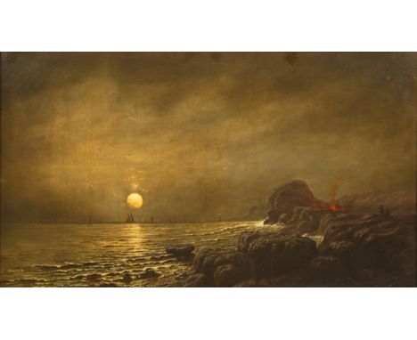 The Voice of the Sea [from Harper's Christmas] 1886oil on canvas54 x 91.5 cm (21 1/4 x 36 in.)framed dimensions: 75 x 133 cm 