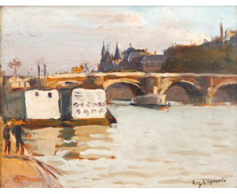 Le Pont Neuf et le Palais de Justice a Paris en 1909 oil on panel18.5 x 24 cm (7 1/8 x 9 1/2 in.)framed dimensions: 35.5 x 41