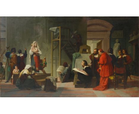 Raphael in His Studio, The Madonna of the Chair oil on canvas laid on masonite79 x 133 cm (31 1/8 x 52 3/8 in.)framed dimensi