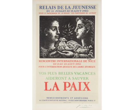 RELAIS DE LA JEUNESSE (Youth Relay), (Czwiklitzer 6), printed by printed by Mourlot Imp. Paris, for rencontre internationale 