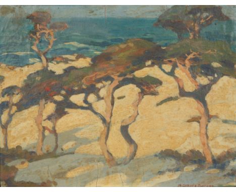 Cypress Trees, Monterey Coast oil on board24 x 30 cm (9 1/2 x 11 3/4 in.)framed dimensions: 32 x 39.5 cm (12 5/8 x 15 1/2 in.