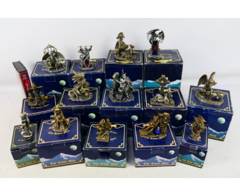 A collection of boxed Tudor Mint Myth And Magic pewter figures. [W]