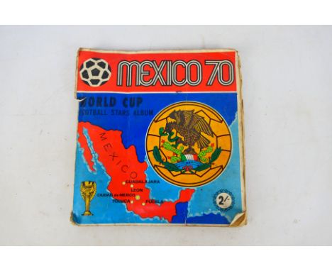 A Panini Mexico 70 World Cup Football Stars Album (Thorpe & Porter English version), almost compete, some tearing, wear, edge