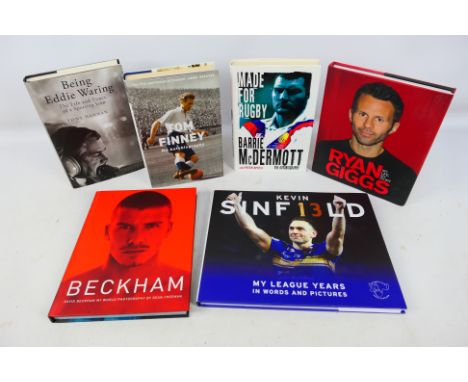 A collection of sporting autobiographies, football and rugby to include David Beckham, Tom Finney, Ryan Giggs, Kevin Sinfield