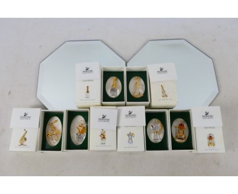 Swarovski - Six boxed Crystal Memories Classics to include Violin, Jukebox, Champagne Bottle, Saxophone, Pot Of Flowers and o