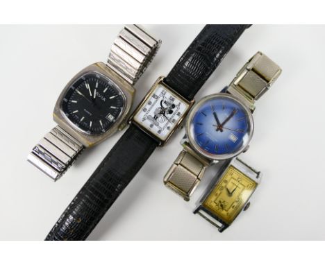 A collection of wrist watches to include a Disney Mickey Mouse, Timex, Avia and other. [W]