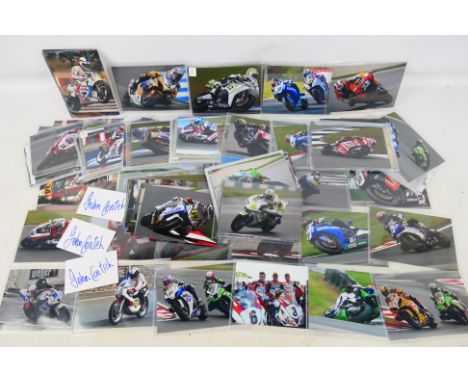 A good collection of 6" x 4" photographs, predominantly colour, of motorcycle racing riders to include James Toseland, John S