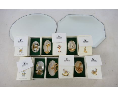 Swarovski - Six boxed Crystal Memories Classics to include Binoculars, Rocking Chair, Sailboat, Balloons, Rocking Horse and o