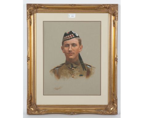 CECIL CUTLER (d. 1934),
PORTRAIT OF CAPTAIN MIDDLETON IN SEAFORTH HIGHLANDERS UNIFORM
pastel on paper, signed
39cm x 31cm
Mou