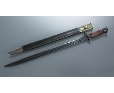 BRITISH 1907 PATTERN BAYONET 
maker Wilkinson, with scabbard, 58cm long