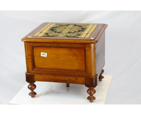 Victorian Mahogany Box Commode, h.41cms w.49cms