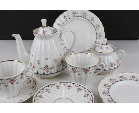 A complete Russian Imperial Porcelain tea for two service with 22ct gold gilt decoration including milk jug