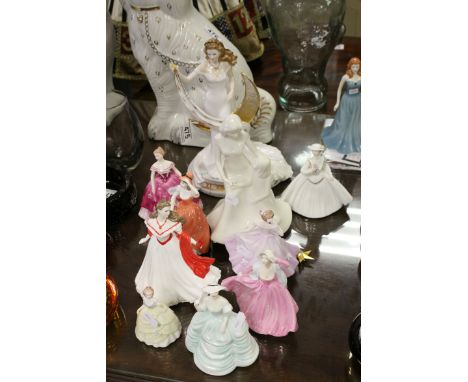 11 various figurines to include Royal worcester celestia Coalport Carla etc.