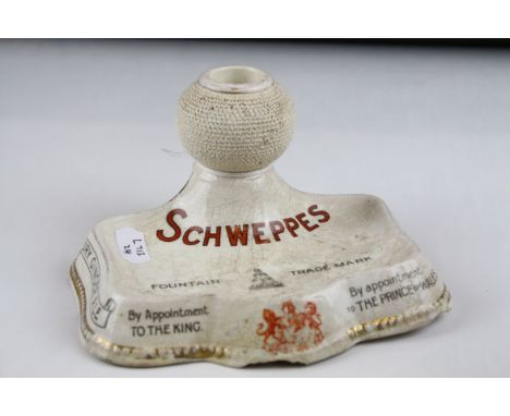 Vintage ceramic desktop Schweppes advertising dish