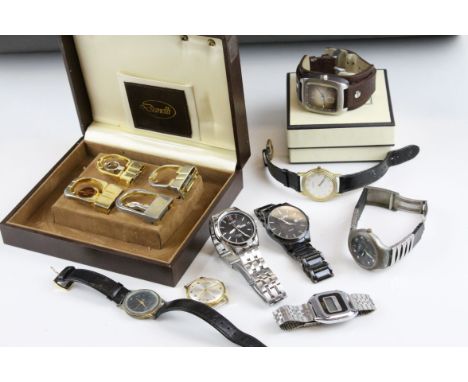A Collection of mainly contemporary gents watches to include Casio &amp; Storm.