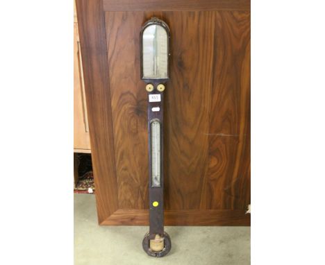 19th century Mahogany Stick Barometer marked J Spelxini, London, h.92cms (a/f)