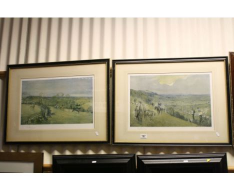 Pair of Lionel Edwards Signed Hunting Prints including one of The Daunstsey Vale and the other probably of The Duke of Beaufo