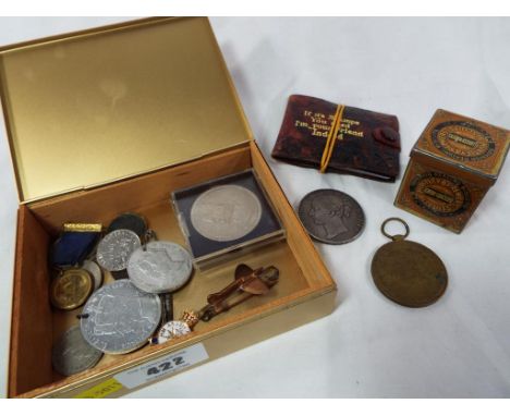 A small collection of UK pre-decimal coins to include a Victorian young (bun) head sterling silver Crown 1845, a World War On