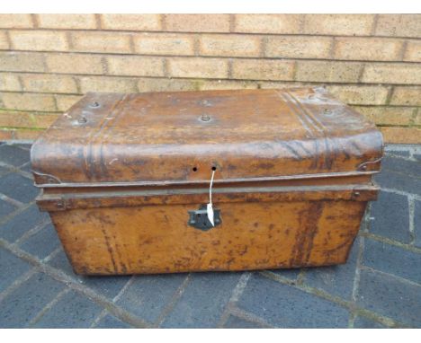 A small tin trunk