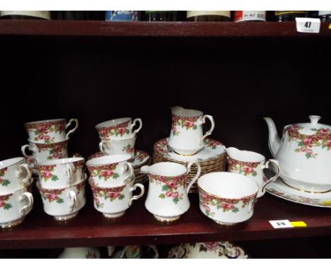 A Royal Stafford tea service in the Old English Garden pattern comprising 44 pieces