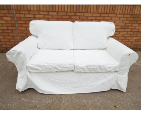 A two seater Ikea sofa