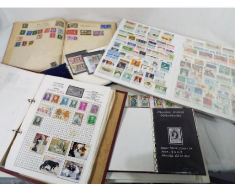 Philately - A stamp stock book containing a large quantity of worldwide postage stamps, Royal Silver Wedding stamp album, Ace