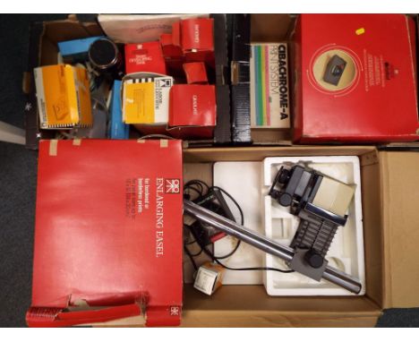 A Durst  Phototechnik B30 enlarger for 35 mm film format, boxed and a variety of other photography equipment to include Pater