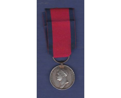 Waterloo Medal - Named to Henry Hilderbrand 1st Regt. Light Dragoons, K.G.L. (Kings German Legion) VF