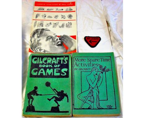 Vintage Boy Scouts books and Guides (3) includes: National Association Of Boys Clubs, More Spare Time Activities by Gilcraft 