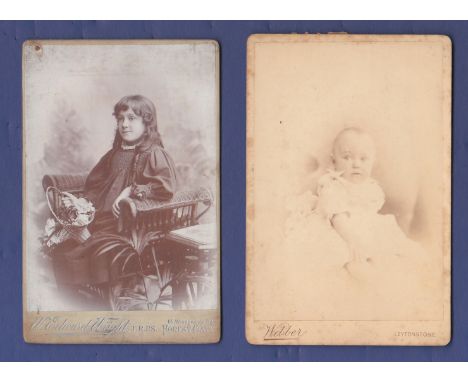1898 and 1891 Portrait Photographs - (4" x 6") by Edward Whithe (Forest Gate Studio) and Henry Webber Leytonstone.