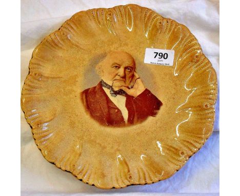 Vintage 1900's Plate with the image of Gladstone in the centre. Excellent quality.