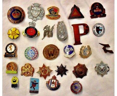 Military and other badges - A mixed lot of vintage badges (27) most enabled includes: Department of water affairs, Essex Poli