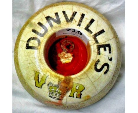 Original antique Dunville's VR Scotch Match holder, rough edge for striking matches made by - J A Campbell 64 Royal ave., Bel
