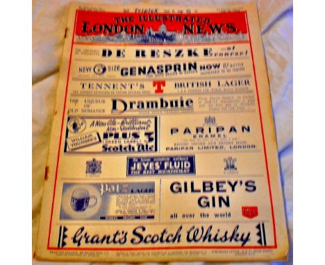 Vintage Magazine:- Illustrated London News' July 18th 1936 - Illustrated in Sepia and B/W. Includes a chart of The Royal Navy