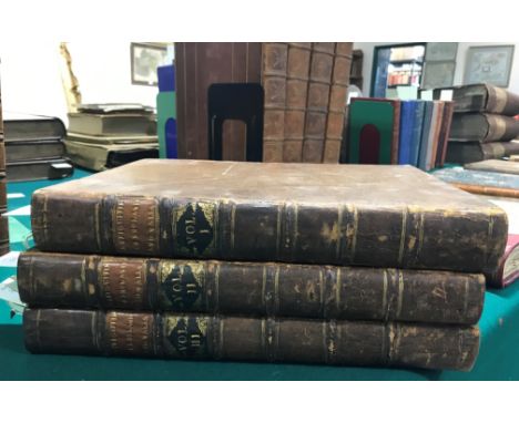 Grose, Francis. The Antiquities of England and Wales, 3 volumes, volumes 1-3 [of 4] only, first edition, LARGE PAPER, 3 engra