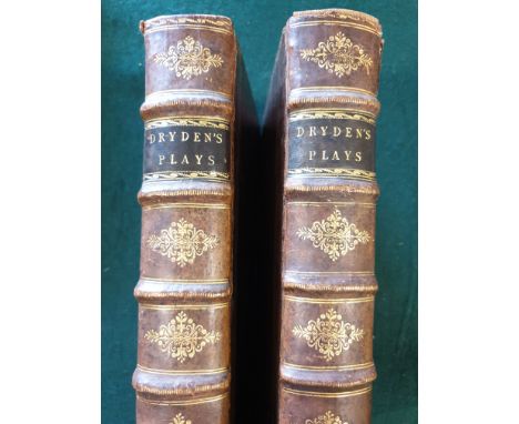 Dryden, John. The Comedies, Tragedies, and Operas, 2 volumes, first edition, lacks portrait frontispiece, light browning, eig