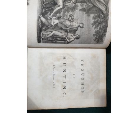 [Beckford, Peter] Thoughts on Hunting, first edition, half-title, engraved frontispiece, 2 engraved plates, occasional light 