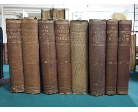 Kinglake, Alexander William. The Invasion of the Crimea, 8 volumes, first edition, except volumes 1-2, second edition, Genera