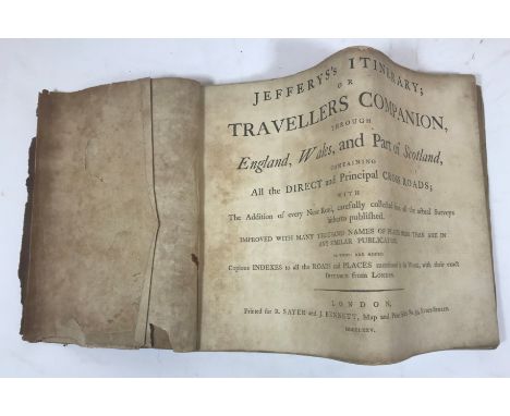 [Jeffreys, Thomas] Jeffrey's Itinerary; or Traveller's Companion, through England, Wales and Part of Scotland, first edition,