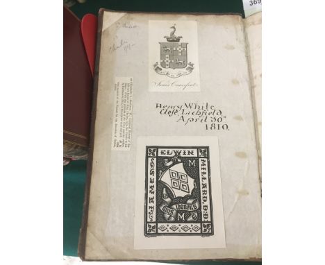 Sanderson, William. A Compleat History of the Life and Raigne of King Charles, first edition, engraved portrait frontispiece,