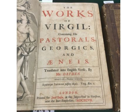 Vergilius Maro, Publius. The Works... Translated into English Verse by Mr Dryden, first edition, engraved frontispiece, laid 