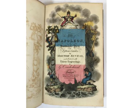 [Combe, William] The Life of Napoleon, A Hudibrastic Poem... by Doctor Syntax, first edition, hand-coloured aquatint title an