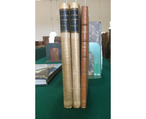 Milnes, Richard Monckton. The Poems... 2 volumes, first edition, half-titles, ASSOCIATION COPY, inscribed 'Edith Coleridge, f