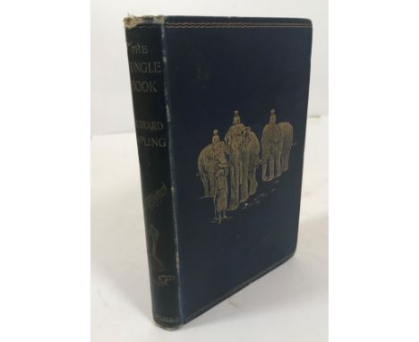 Kipling, Rudyard. The Jungle Book, first edition, half-title, tissue guard, plates and illustrations throughout, publisher's 