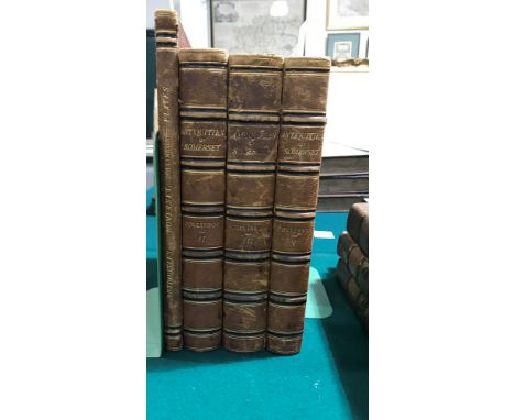 Collinson, John. The History and Antiquities of the County of Somerset, 3 volumes bound in 4, first edition, folding engraved